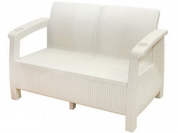 Двухместный диван Yalta Sofa Seаt белый купить в Супсехе