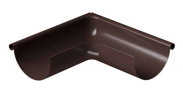 Угол внешний 90° D125 Döcke STAL PREMIUM Шоколад, (RAL 8019) купить в Супсехе