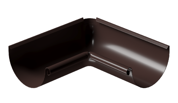 Угол внутренний 90° D125 Döcke STAL PREMIUM Шоколад, (RAL 8019) купить в Супсехе