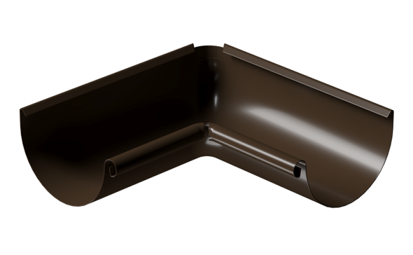 Угол внутренний 90° D125 Döcke STAL PREMIUM Каштан, (RAL 8017) купить в Супсехе