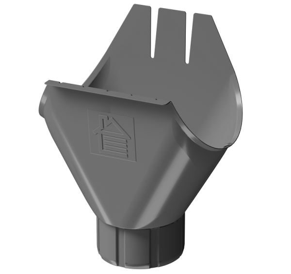 Воронка желоба D125 Döcke STAL PREMIUM Графит, (RAL 7024) купить в Супсехе