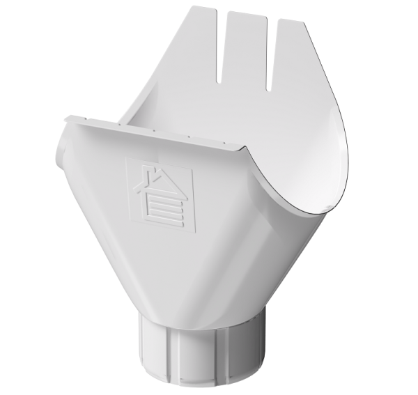 Воронка желоба D125 Döcke STAL PREMIUM Пломбир, (RAL 9010) купить в Супсехе