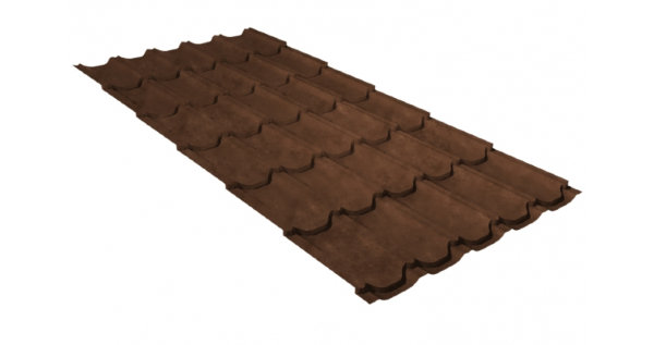 Металлочерепица квинта плюс 0,45 Safari Twincolor Brown купить в Супсехе