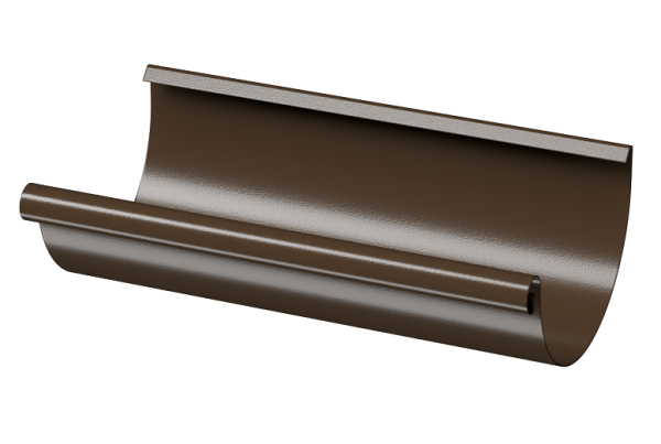 Желоб полукруглый D125 3 м Döcke STAL PREMIUM Каштан, (RAL 8017) купить в Супсехе