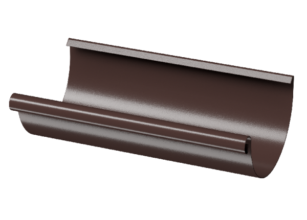 Желоб полукруглый D125 3 м Döcke STAL PREMIUM Шоколад, (RAL 8019) купить в Супсехе