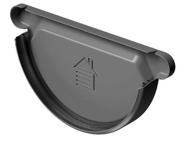 Заглушка желоба D125 Döcke STAL PREMIUM Графит, (RAL 7024) купить в Супсехе