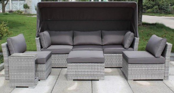 Диван-Трансформер AFINA плетеный из иск. ротанга AFM-320G Grey купить в Супсехе