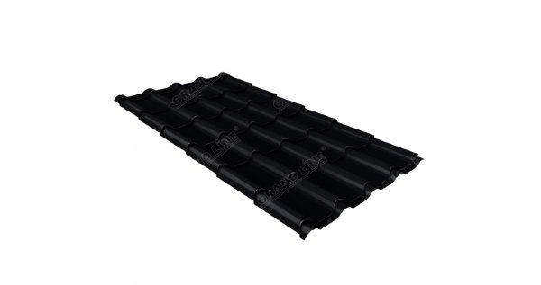 Металлочерепица камея 0,45 Drap RAL 9005 черный купить в Супсехе
