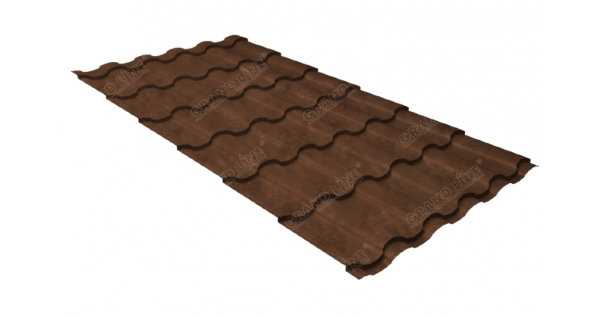 Металлочерепица кредо 0,45 Safari Twincolor Brown купить в Супсехе