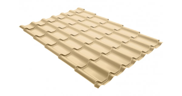 Металлочерепица классик 0,5 Satin RAL 1014 слоновая кость купить в Супсехе