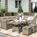 Комплект мебели AFINA плетеной из иск. ротанга AFM-307B Beige купить в Супсехе