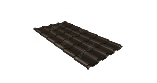 Металлочерепица камея GL 0,5 GreenCoat Pural matt RR 32 темно-коричневый (RAL 8019 серо-коричневый) купить в Супсехе