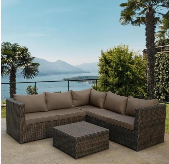 Комплект мебели AFINA плетеной из иск. ротанга YR825A Brown/Beige купить в Супсехе