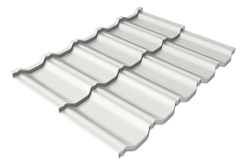 Металлочерепица модульная Квинта Uno Grand Line c 3D резом 0,5 Satin RAL 9003 сигнальный белый купить в Супсехе