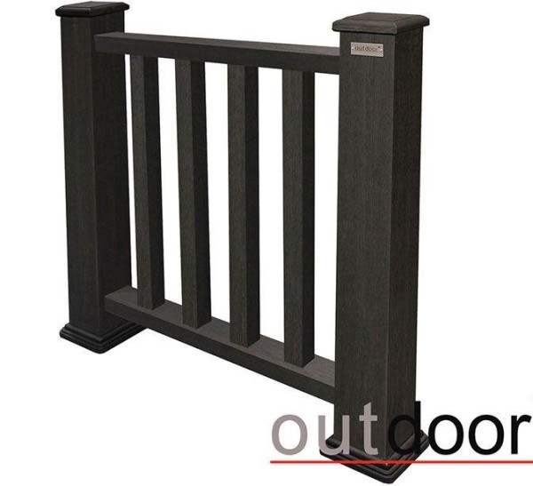 Ограждение из ДПК Outdoor Классик 3D STORM чёрный купить в Супсехе