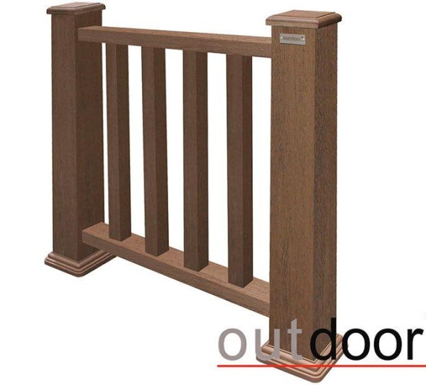 Ограждение из ДПК Outdoor Классик 3D STORM коричневый микс купить в Супсехе