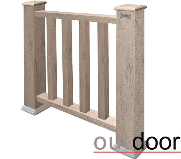Ограждение из ДПК Outdoor Классик 3D STORM серый микс купить в Супсехе