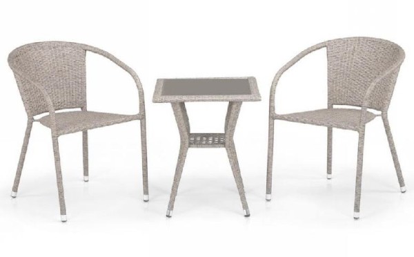 Комплект плетеной мебели AFINA из иск. ротанга T25C/Y137C-W85 Latte 2Pcs купить в Супсехе
