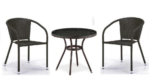 Комплект плетеной мебели AFINA из иск. ротанга Асоль-7 T282ANT/Y137C-W53 Brown 2Pcs купить в Супсехе
