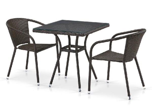 Комплект плетеной мебели AFINA из иск. ротанга T282BNT/Y137C-W53 Brown 2Pcs купить в Супсехе
