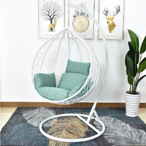 Кресло Подвесное из искусственного ротанга AFM-168A-L White/Green купить в Супсехе