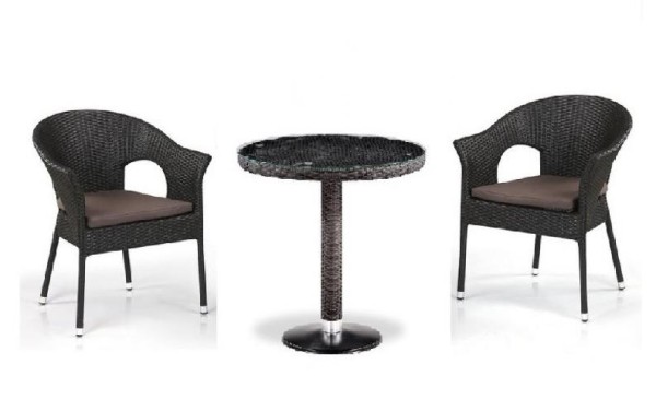 Комплект плетеной мебели AFINA из иск. ротанга T601/Y79A-W53 Brown 2Pcs купить в Супсехе