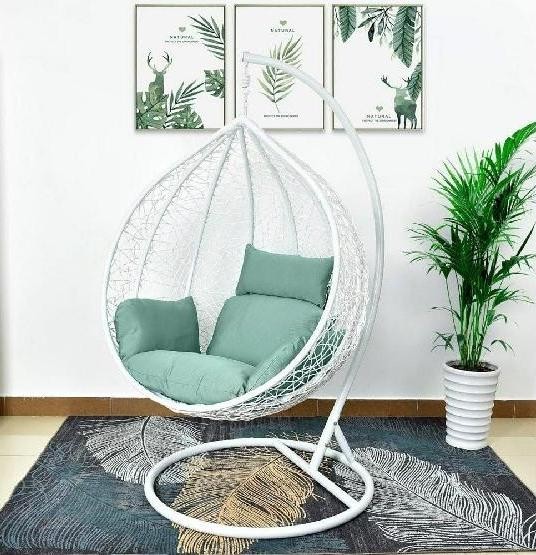 Кресло Подвесное из искусственного ротанга AFM-168A-XL White/Green купить в Супсехе
