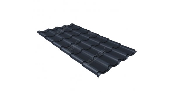 Металлочерепица камея 0,5 Satin RAL 7024 мокрый асфальт купить в Супсехе