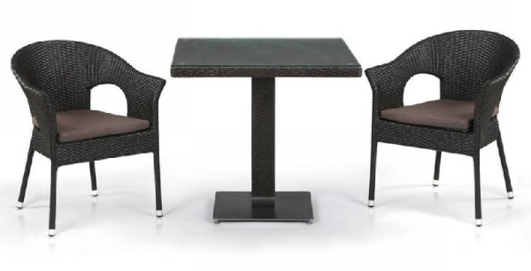 Комплект плетеной мебели AFINA из иск. ротанга T605SWT/Y79A-W53 Brown 2Pcs купить в Супсехе