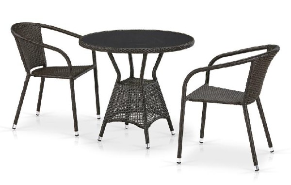 Комплект плетеной мебели AFINA из иск. ротанга T707ANS/Y137C-W53 Brown 2Pcs купить в Супсехе