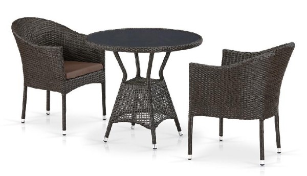 Комплект плетеной мебели AFINA из иск. ротанга T707ANS/Y350-W53 Brown 2Pcs купить в Супсехе