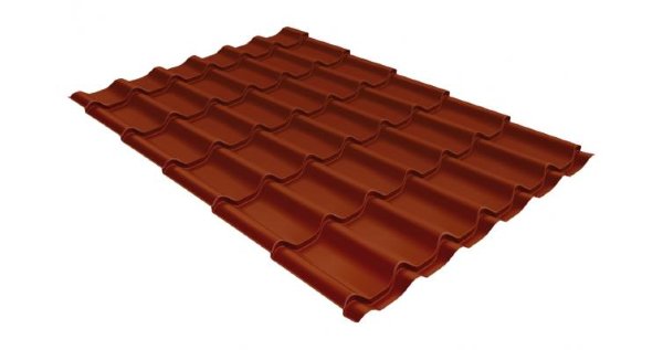 Металлочерепица классик 0,5 Satin RAL 8004 терракота купить в Супсехе