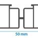 Лага алюминиевая KRONEX 50x25x3000 мм несущая купить в Супсехе