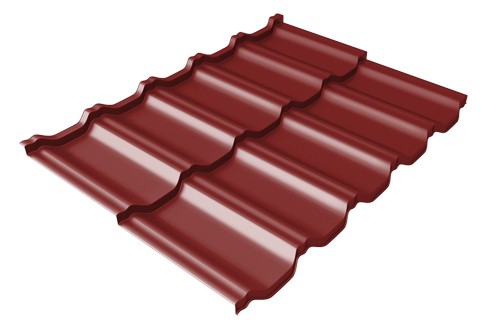 Металлочерепица модульная Квинта Uno Grand Line c 3D резом 0,5 Satin RAL 3011 коричнево-красный купить в Супсехе