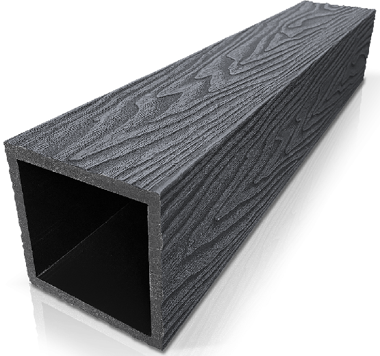Столб ДПК 3D GardenParkett фактура дерева Графит купить в Супсехе