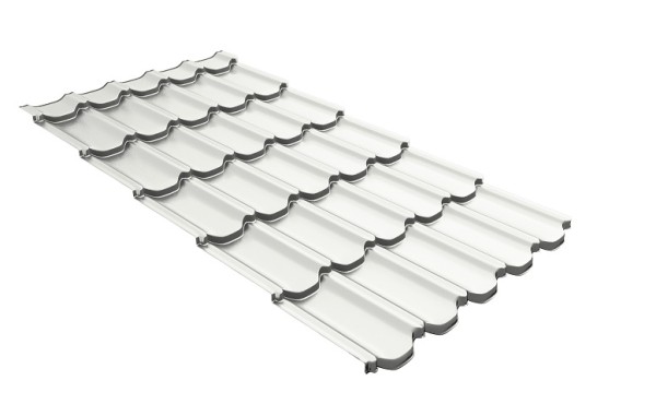 Металлочерепица квинта плюс с 3D резом 0,5 Satin RAL 9003 сигнальный белый купить в Супсехе