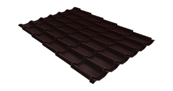 Металлочерепица классик 0,5 Satin RAL 8017 шоколад купить в Супсехе