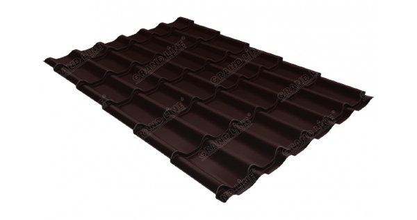 Металлочерепица классик GL 0,5 Quarzit RAL 8017 шоколад Metallic купить в Супсехе