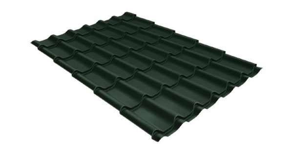 Металлочерепица классик 0,5 Satin RR 11 темно-зеленый купить в Супсехе
