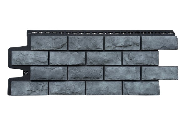 Фасадные панели Grand Line Колотый Камень Антрацит, Шов черный купить в Супсехе
